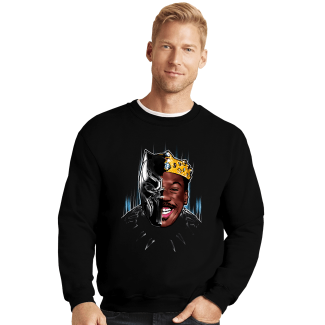Shirts Crewneck Sweater, Unisex / Small / Black Black Panther Of Zamunda