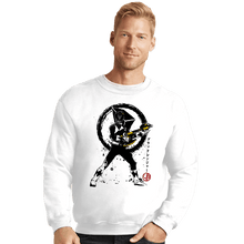 Load image into Gallery viewer, Shirts Crewneck Sweater, Unisex / Small / White Black Ranger Sumi-e
