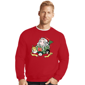 Daily_Deal_Shirts Crewneck Sweater, Unisex / Small / Red Christmas Of Heroes