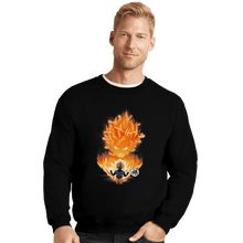 Load image into Gallery viewer, Shirts Crewneck Sweater, Unisex / Small / Black The Angry Super Saiyan
