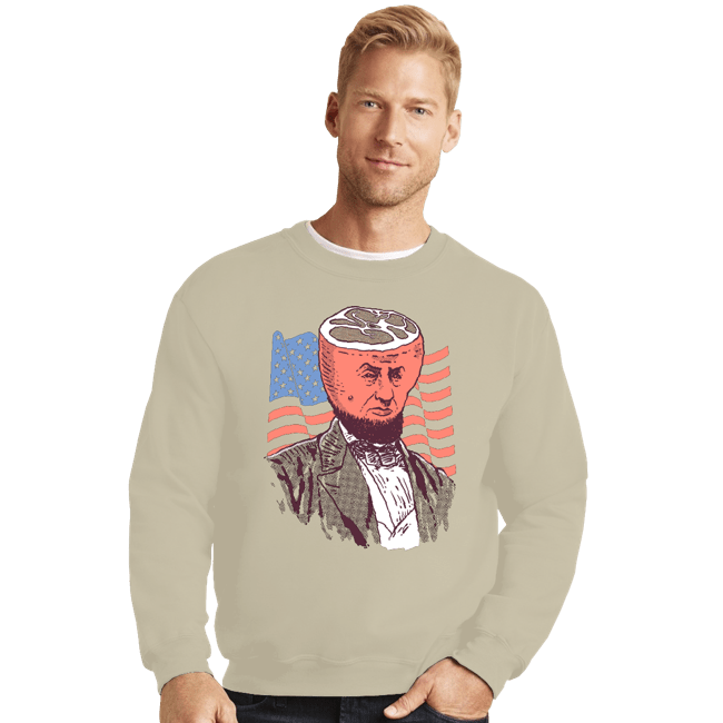 Shirts Crewneck Sweater, Unisex / Small / Sand AbraHAM Lincoln