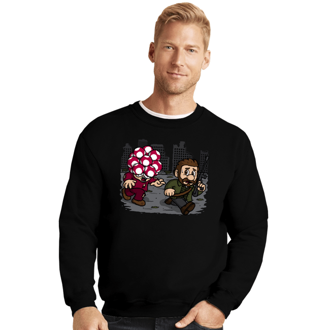 Daily_Deal_Shirts Crewneck Sweater, Unisex / Small / Black Evil Mushroom!
