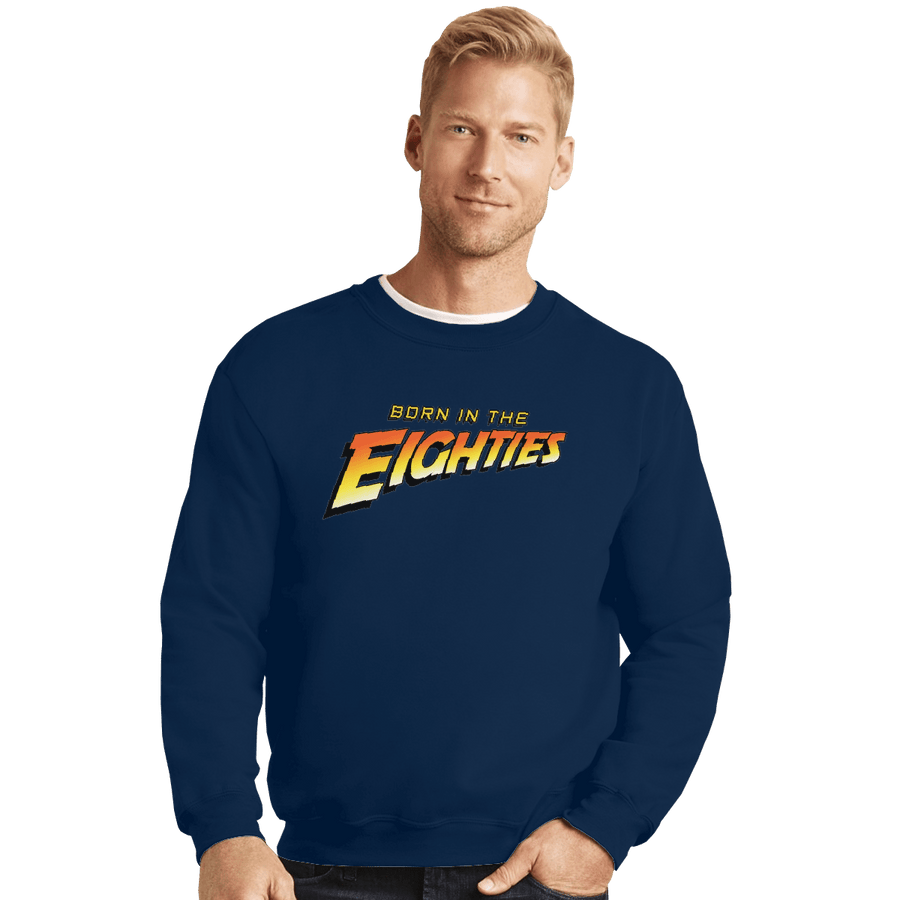 Shirts Crewneck Sweater, Unisex / Small / Navy Indiana Eighties