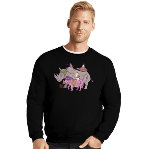 Daily_Deal_Shirts Crewneck Sweater, Unisex / Small / Black Mutant Animals