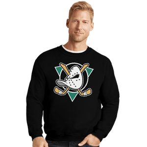 Secret_Shirts Crewneck Sweater, Unisex / Small / Black Ducks Fly Together