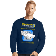 Load image into Gallery viewer, Shirts Crewneck Sweater, Unisex / Small / Navy Time Machine Manual
