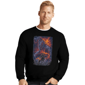 Shirts Crewneck Sweater, Unisex / Small / Black Undying Beast