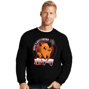 Daily_Deal_Shirts Crewneck Sweater, Unisex / Small / Black Devil's Best Friend
