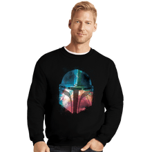 Load image into Gallery viewer, Daily_Deal_Shirts Crewneck Sweater, Unisex / Small / Black Galactic Mandalorian
