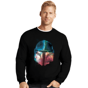 Daily_Deal_Shirts Crewneck Sweater, Unisex / Small / Black Galactic Mandalorian