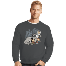 Load image into Gallery viewer, Shirts Crewneck Sweater, Unisex / Small / Charcoal Scientific Paradox Goes Boom
