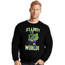 Load image into Gallery viewer, Daily_Deal_Shirts Crewneck Sweater, Unisex / Small / Black Cute But Dirty
