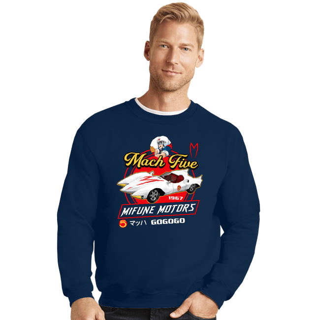 Secret_Shirts Crewneck Sweater, Unisex / Small / Navy Mifune Motors
