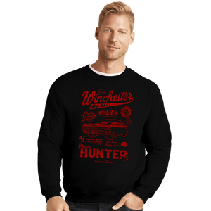 Daily_Deal_Shirts Crewneck Sweater, Unisex / Small / Black Winchester Garage