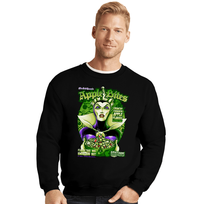 Shirts Crewneck Sweater, Unisex / Small / Black Queen Grimhilde Cereal
