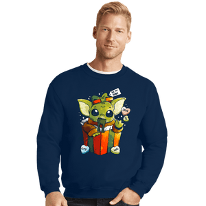 Daily_Deal_Shirts Crewneck Sweater, Unisex / Small / Navy Be My Baby