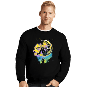 Daily_Deal_Shirts Crewneck Sweater, Unisex / Small / Black Soul Of The Moon