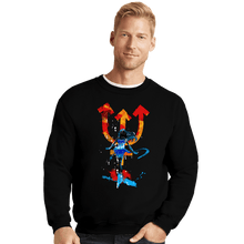 Load image into Gallery viewer, Shirts Crewneck Sweater, Unisex / Small / Black Neptune
