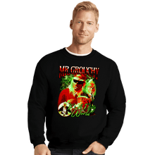Load image into Gallery viewer, Shirts Crewneck Sweater, Unisex / Small / Black Mr Grouchy x CoDdesigns Dirty World
