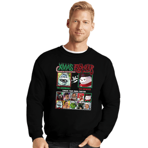 Daily_Deal_Shirts Crewneck Sweater, Unisex / Small / Black Xmas Fighter