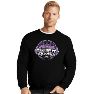 Daily_Deal_Shirts Crewneck Sweater, Unisex / Small / Black Gargoyle's Gym