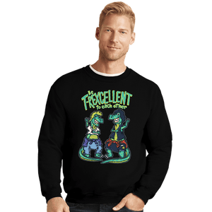 Daily_Deal_Shirts Crewneck Sweater, Unisex / Small / Black T-Rexcellent