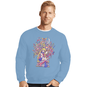 Shirts Crewneck Sweater, Unisex / Small / Powder Blue Throne Of Magic
