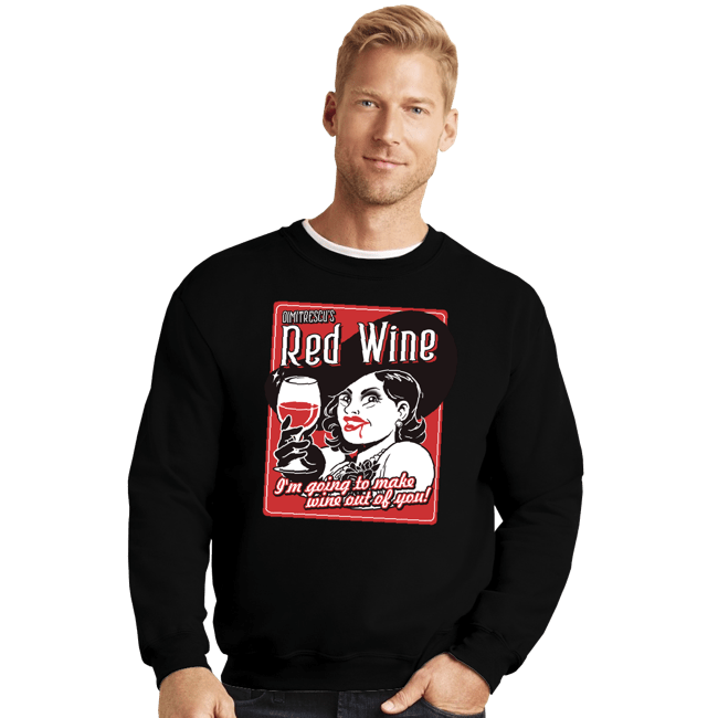 Shirts Crewneck Sweater, Unisex / Small / Black Dimitrescu Wine