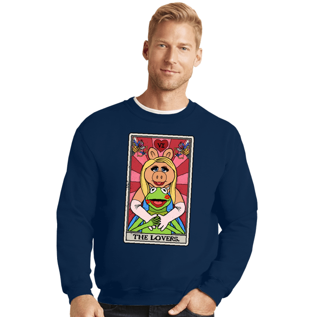 Daily_Deal_Shirts Crewneck Sweater, Unisex / Small / Navy The Lovers.