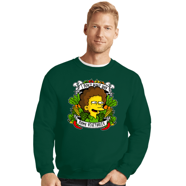 Daily_Deal_Shirts Crewneck Sweater, Unisex / Small / Forest Darn Veggies