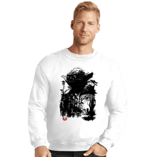 Load image into Gallery viewer, Daily_Deal_Shirts Crewneck Sweater, Unisex / Small / White The Master In The Swamp Sumi-e
