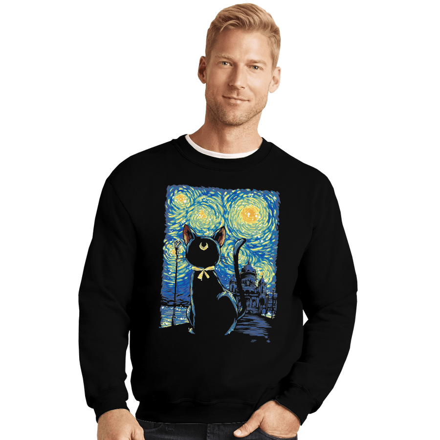 Shirts Crewneck Sweater, Unisex / Small / Black Claire De Lune