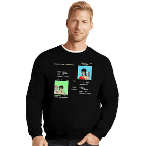 Shirts Crewneck Sweater, Unisex / Small / Black Gazelle Punch Out