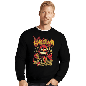 Shirts Crewneck Sweater, Unisex / Small / Black Wario Land