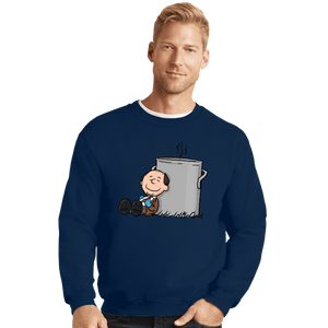 Secret_Shirts Crewneck Sweater, Unisex / Small / Navy Chilly Brown
