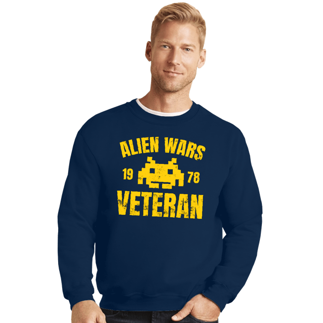 Secret_Shirts Crewneck Sweater, Unisex / Small / Navy Alien Wars
