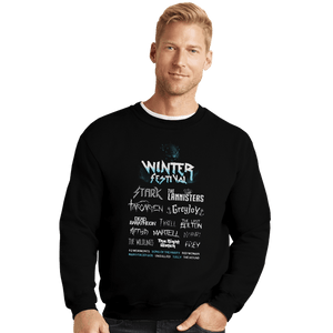 Shirts Crewneck Sweater, Unisex / Small / Black Winter Festival