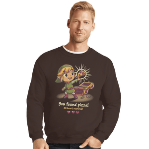 Shirts Crewneck Sweater, Unisex / Small / Dark Chocolate Legendary PIzza