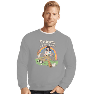 Shirts Crewneck Sweater, Unisex / Small / Sports Grey Princess Of Feral Cats