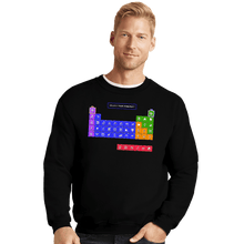 Load image into Gallery viewer, Secret_Shirts Crewneck Sweater, Unisex / Small / Black Periodic Table of Power-ups

