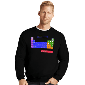 Secret_Shirts Crewneck Sweater, Unisex / Small / Black Periodic Table of Power-ups