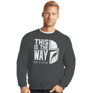 Shirts Crewneck Sweater, Unisex / Small / Charcoal Mandalorian Way