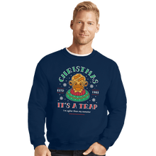 Load image into Gallery viewer, Shirts Crewneck Sweater, Unisex / Small / Navy Uglier Than My Sweater
