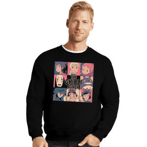 Shirts Crewneck Sweater, Unisex / Small / Black Ghibli Bunch
