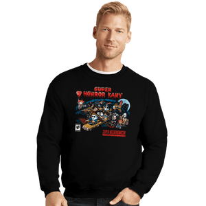 Daily_Deal_Shirts Crewneck Sweater, Unisex / Small / Black Super Horror Kart