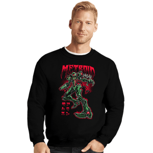 Daily_Deal_Shirts Crewneck Sweater, Unisex / Small / Black Dread Metal