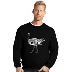 Secret_Shirts Crewneck Sweater, Unisex / Small / Black Ostrich