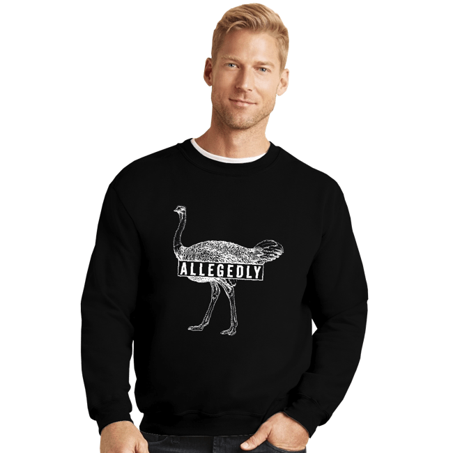 Secret_Shirts Crewneck Sweater, Unisex / Small / Black Ostrich
