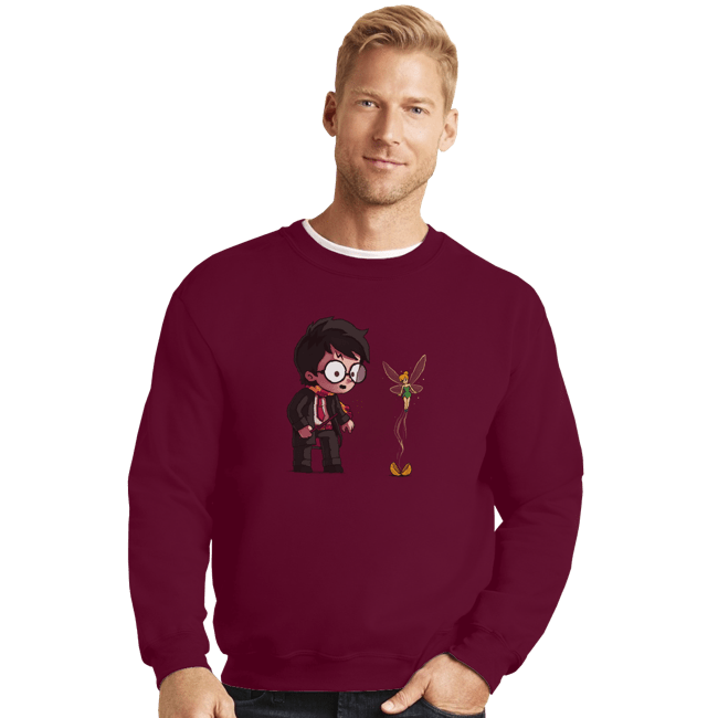 Shirts Crewneck Sweater, Unisex / Small / Maroon Snitch Wings