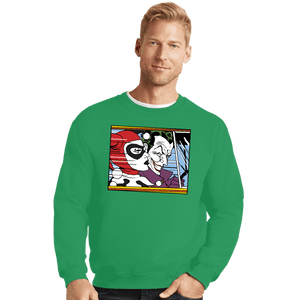Shirts Crewneck Sweater, Unisex / Small / Irish Green In The Jokermobile